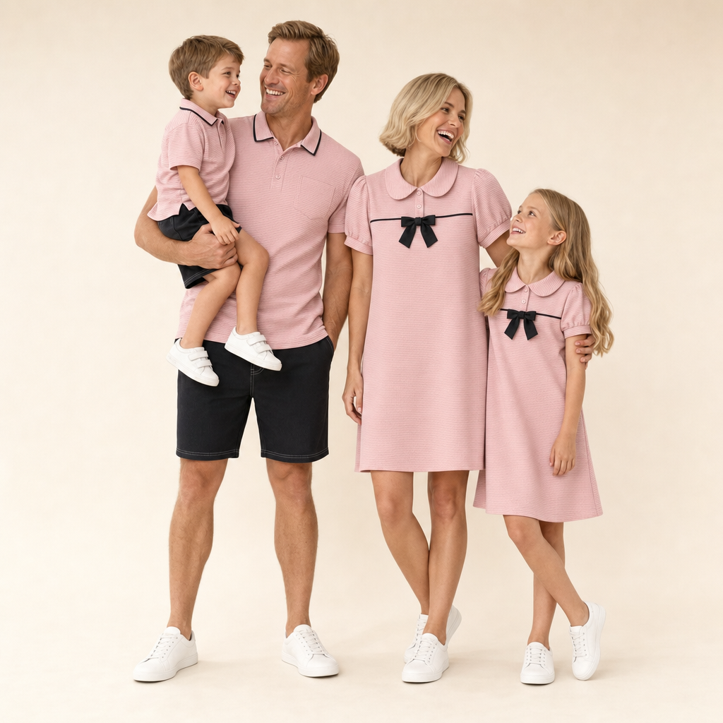 Harbor Stripe Family Matching Set - family of four in the matching set