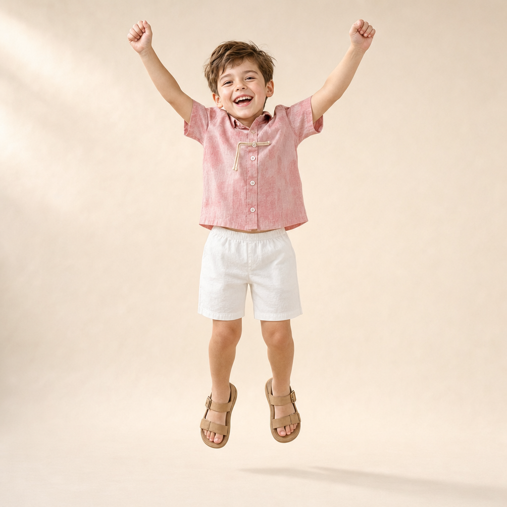 Beach Club Family Matching Set - kids shirt and shorts
