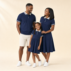 Resort Polo Family Matching Set - mom, dad and daughter in the matching set