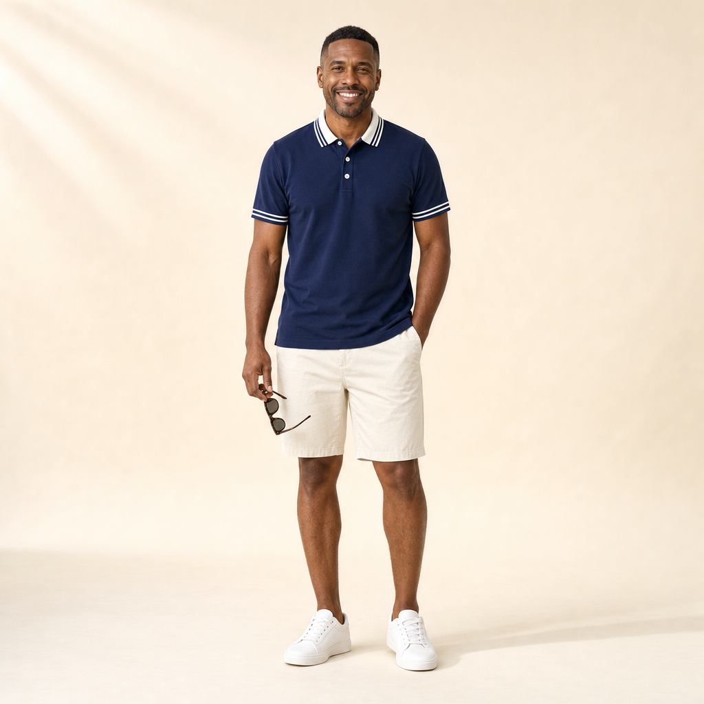 Resort Polo Family Matching Set - men's polo shirt and shorts
