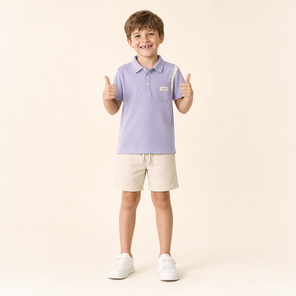 Sunny Letters Family Matching Set - boy's top and shorts