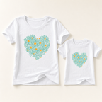 Bloom & Heart Mommy & Me Tee - flat lay, front