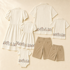 Little Rabbit Family Matching Set - flat lay, back