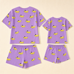 Summer Nights Mommy & Me Pajamas - flat lay, back