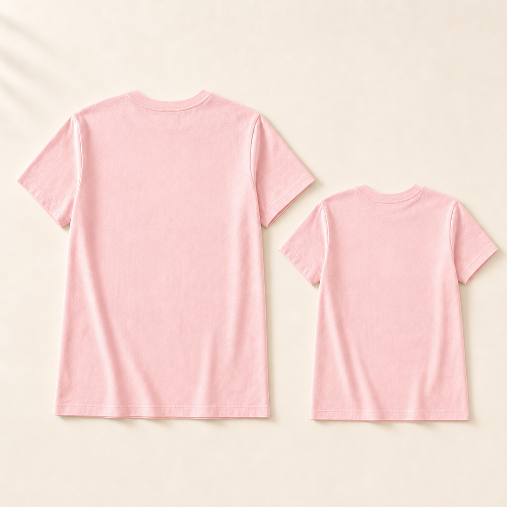 Pink Vacation Mommy & Me Tee - flat lay, back