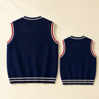Bear Knit Family Vest - flat lay, back