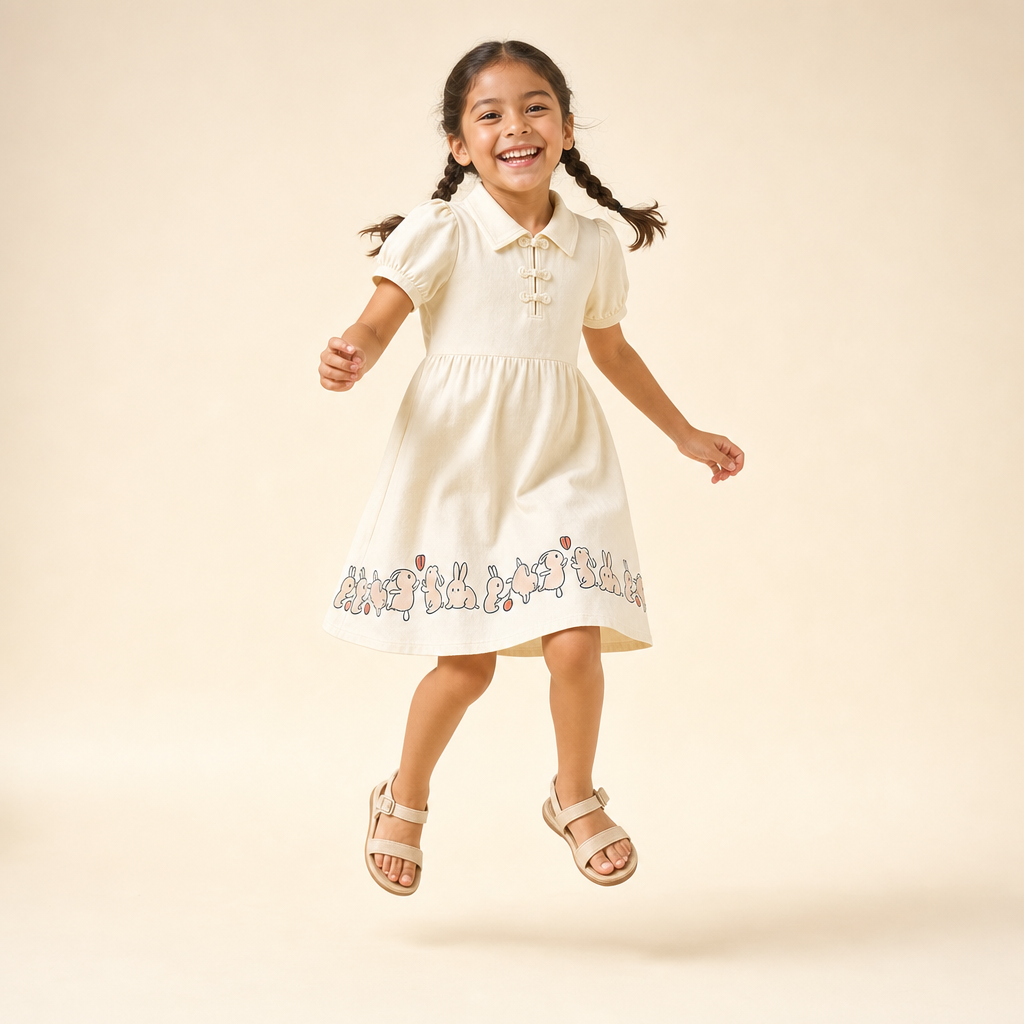 Little Rabbit Family Matching Set - girl's dress