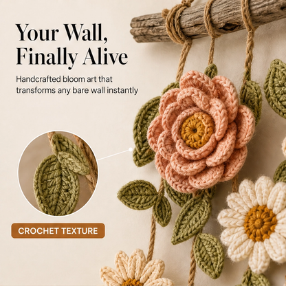 Crochet Flower Wall Hanging