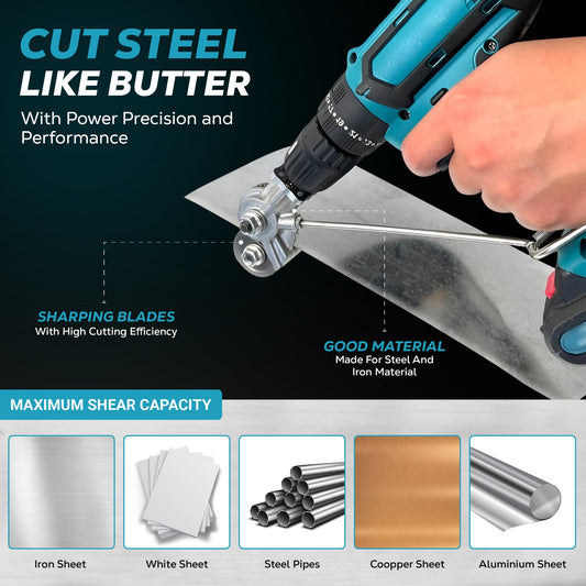 Drill-Powered Metal Cutter