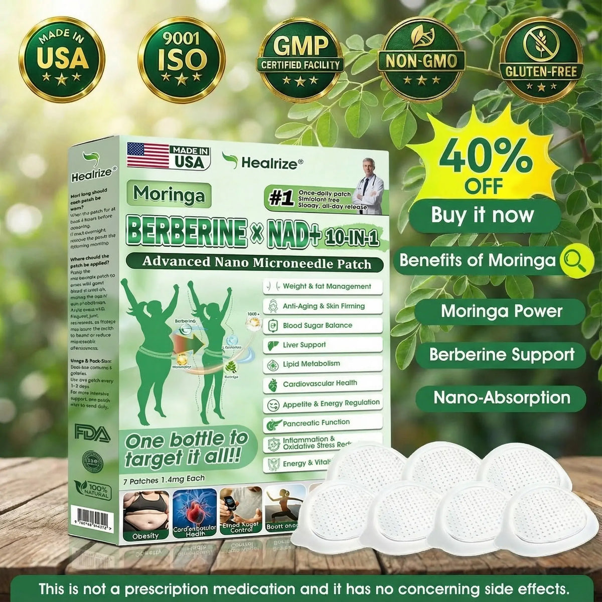 Moringa and Berberine Patches